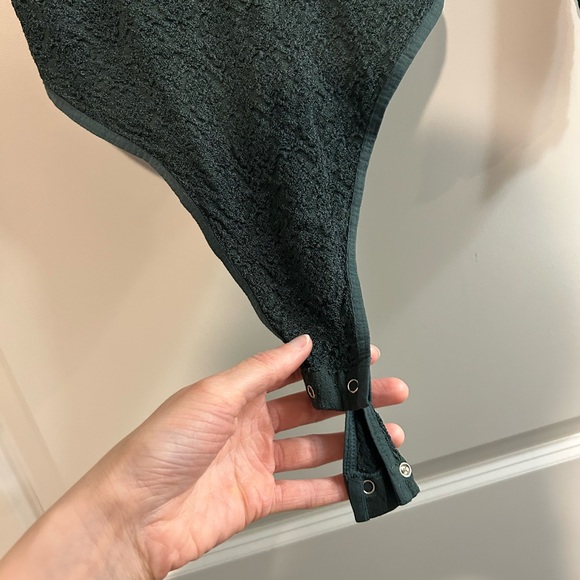 Free People Ruffled Mara Mock Neck Textured Top - Deep green - Picture 5 of 8